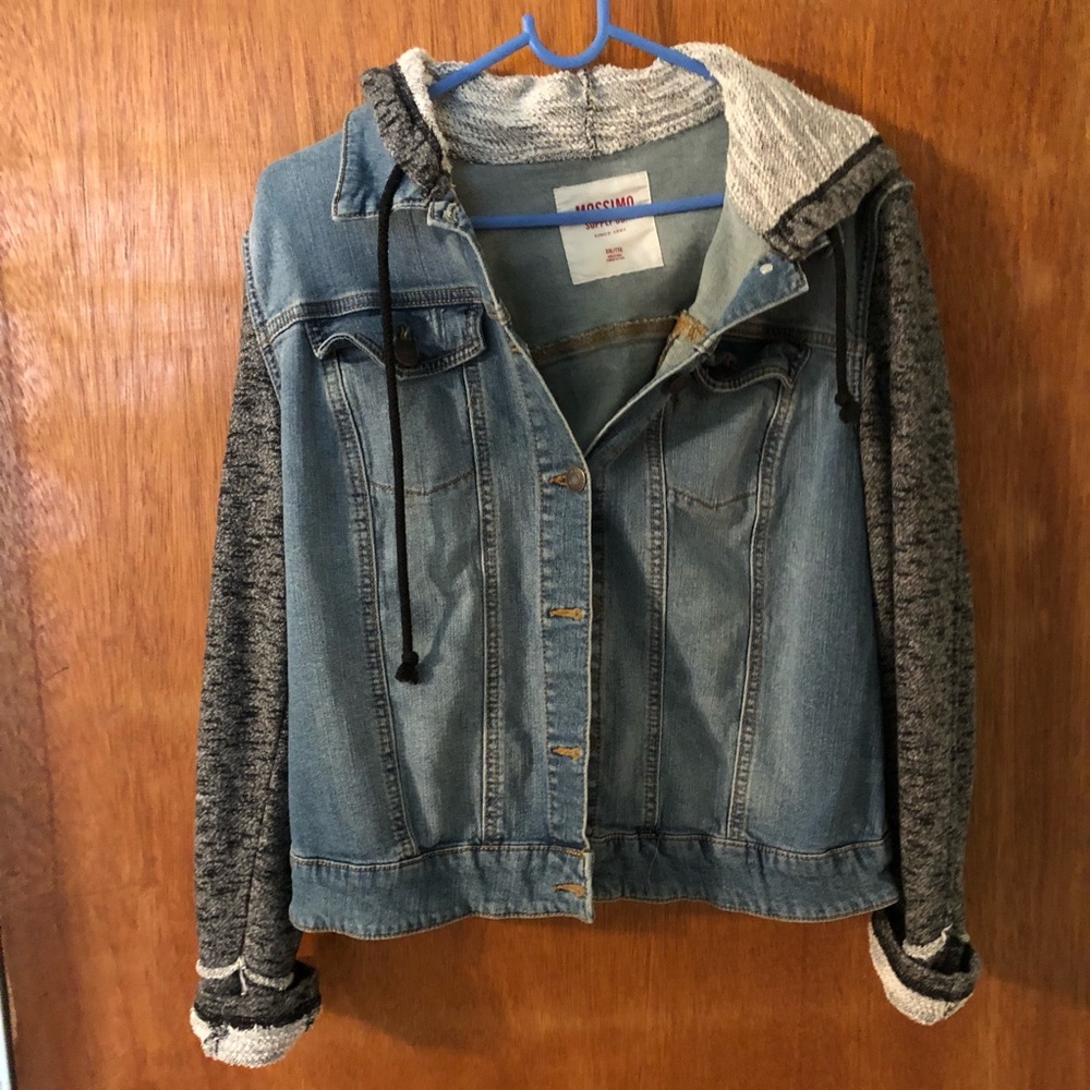 Denim hooded jacket
